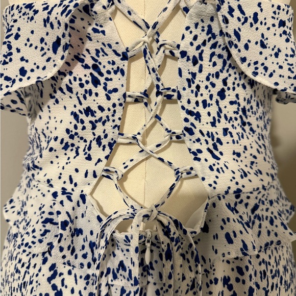 Buddy Love Blue and White Ruffle Dress - Picture 3 of 8